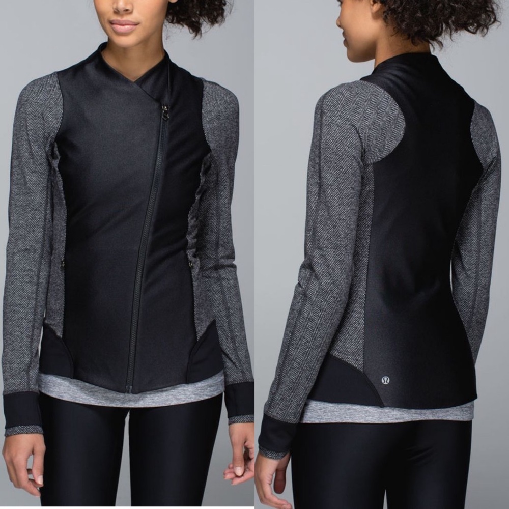 Lululemon Emerge Renewed Jacket Herringbone Black